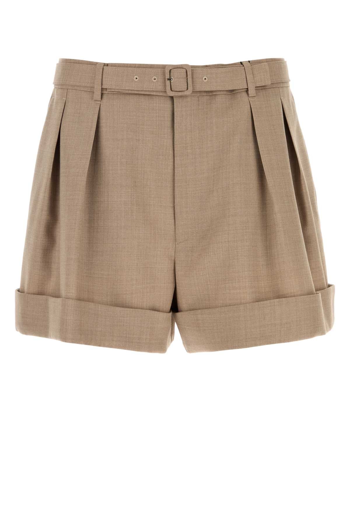 Beige Exterior: Wool Short
