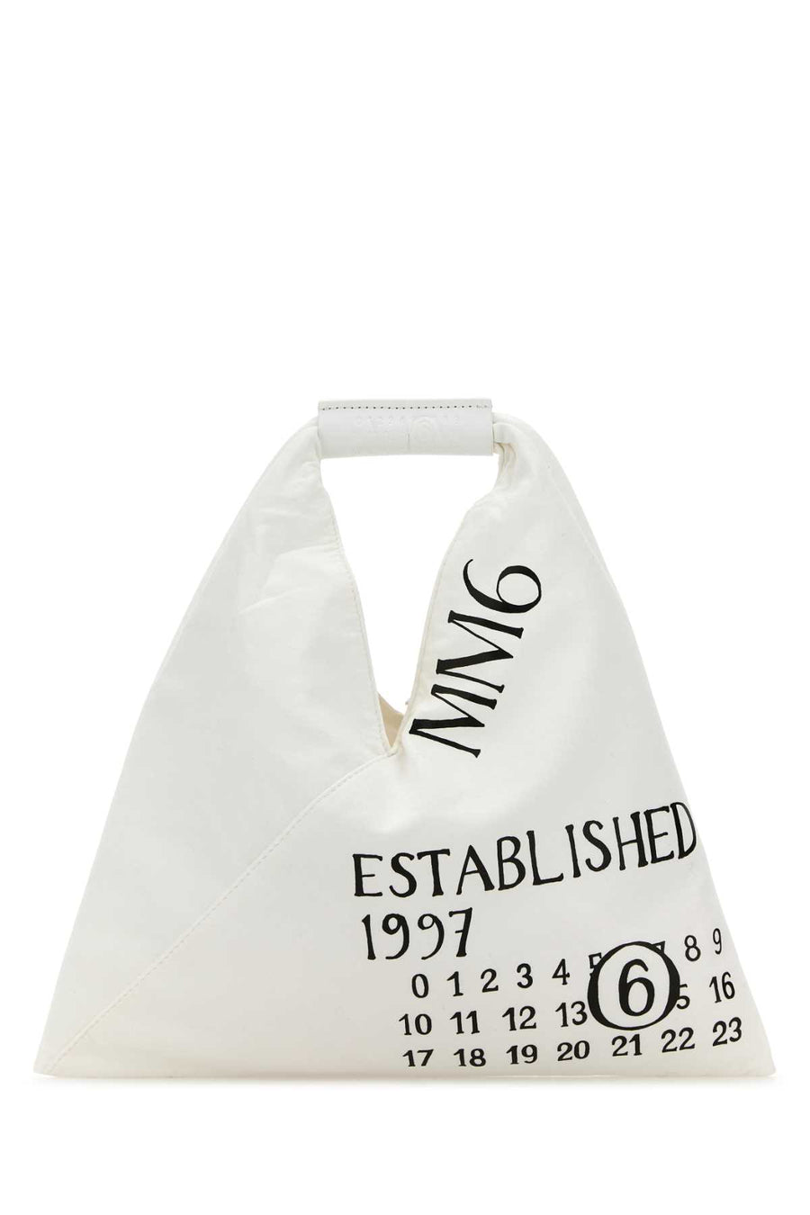 MM6 Maison Margiela Japanese Exterior: 100% Fabric mini bag in white