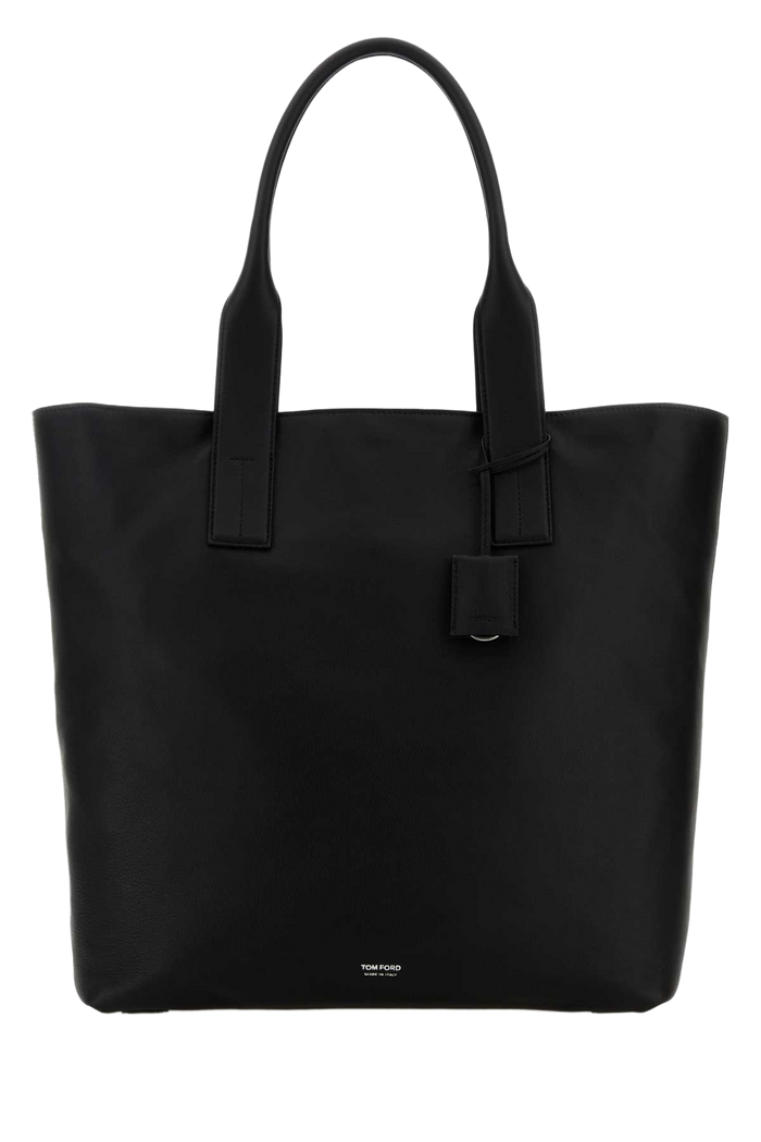 Black Leather Shopping Bag Borse A Tracolla