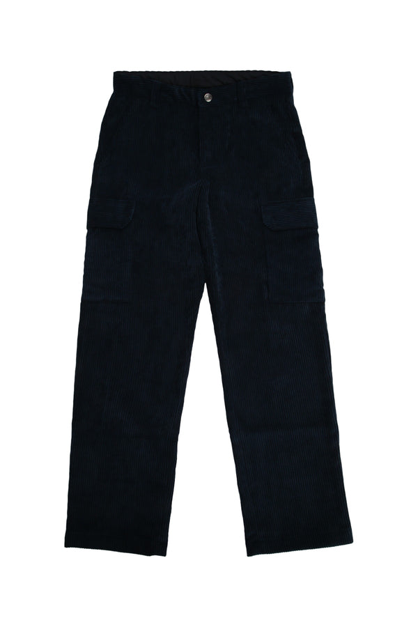 Moncler Jr Corduroy cargo pants in navy