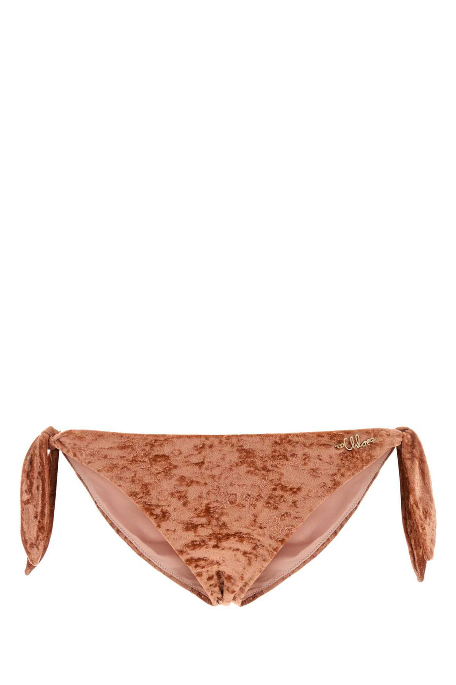 Chloé Exterior: 85% Nylon 15% Elastane; Lining: 84% Nylon 16% Elastane bikini slip in orange