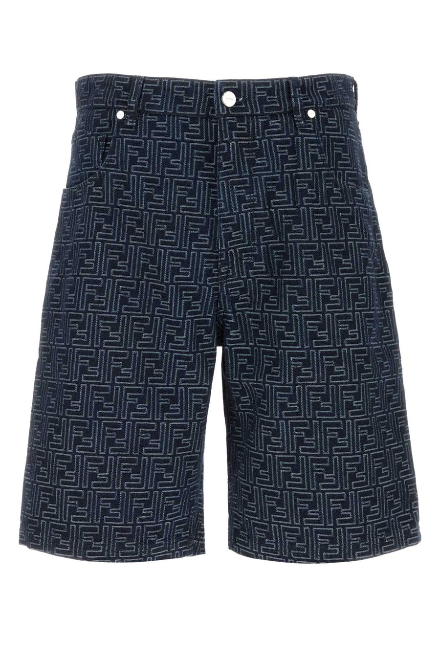 Fendi 100% Cotton bermuda shorts in navy