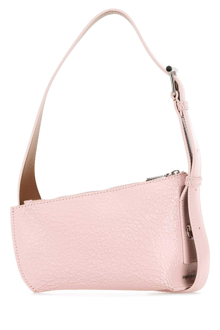 Pink Leather Sling T-Bar Crossbody Bag Pinkcognacsilver Borse A Tracolla