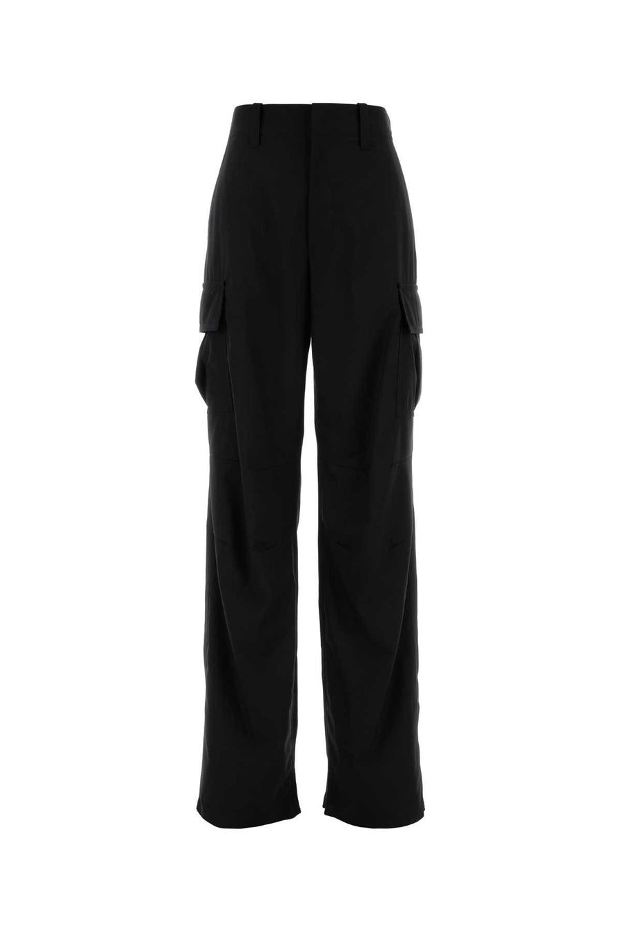 Bottega Veneta 100% Wool cargo pants in black