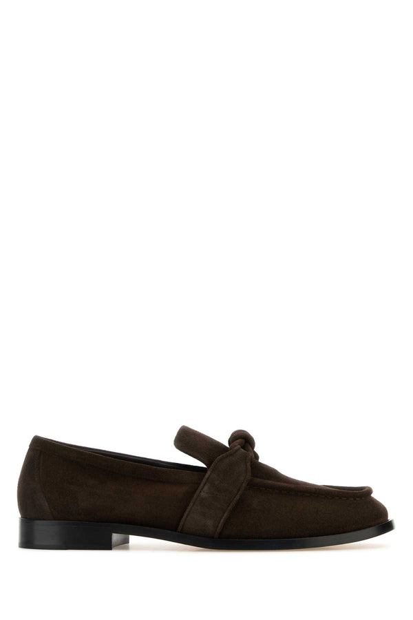 Bottega Veneta Nodo Exterior: 100% Suede loafer in brown
