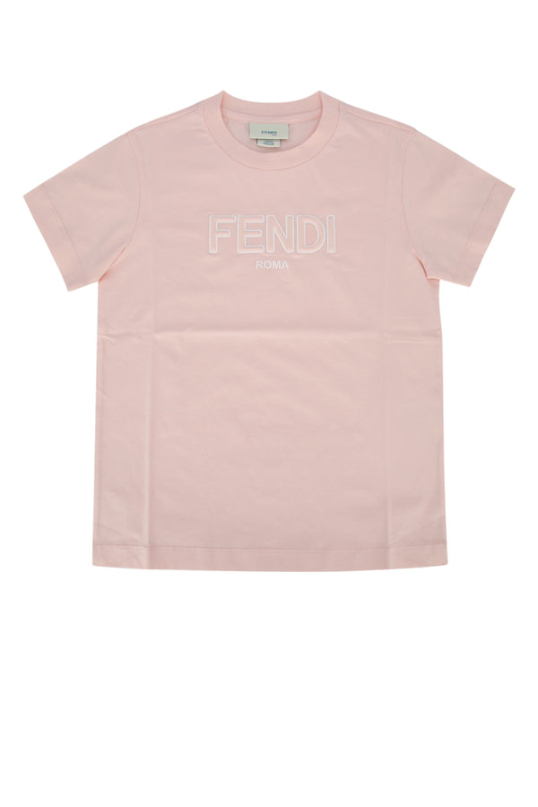 Fendi Kids Jersey 100% cotton t-shirt in pink