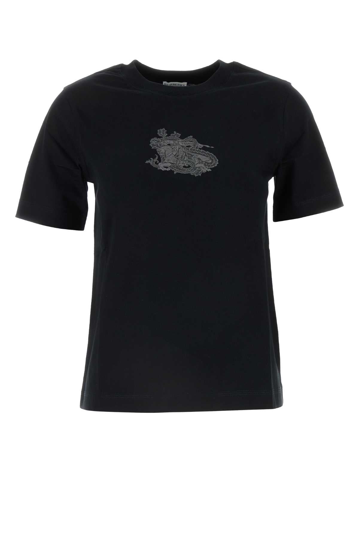 Black Cotton T-Shirt Coal Exterior
