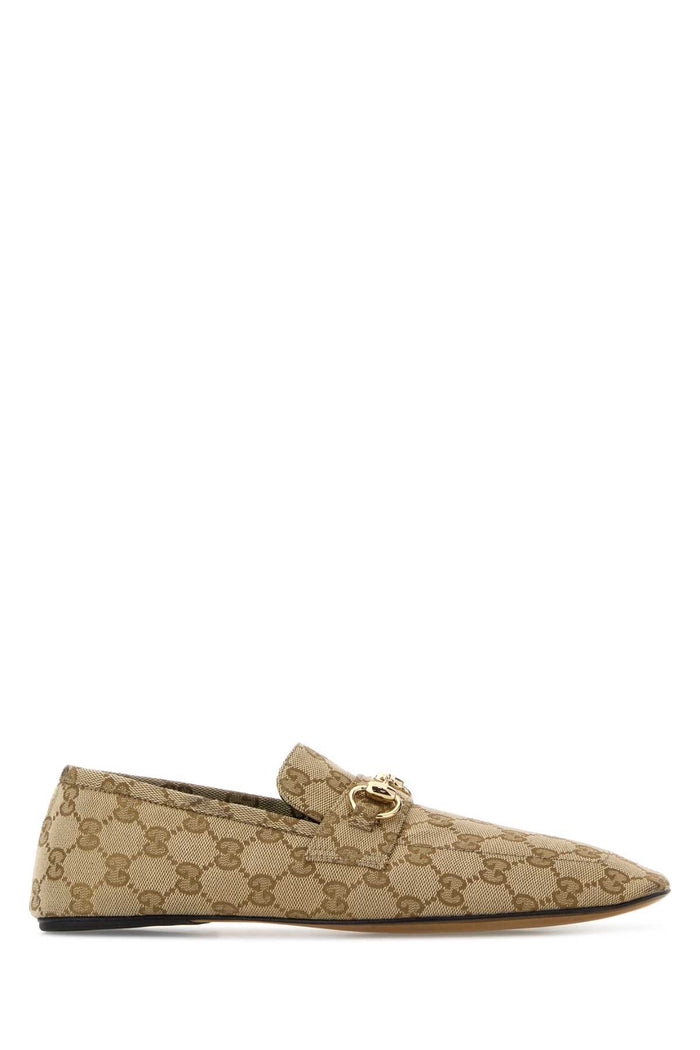 Gg Fabric Loafers Vintagesand Mocassini