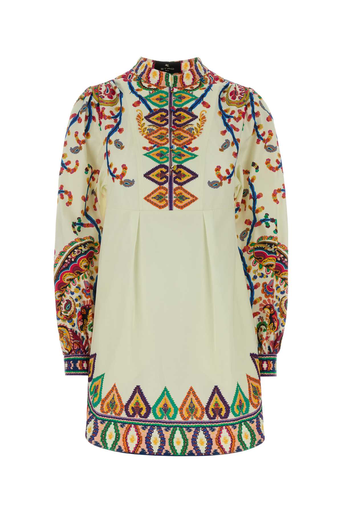 Cream Poplin Dress X0800 Exterior: Cotton Abiti
