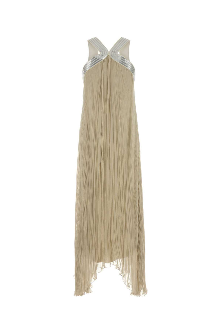Alberta Ferretti Exterior: 100% Silk dress in beige
