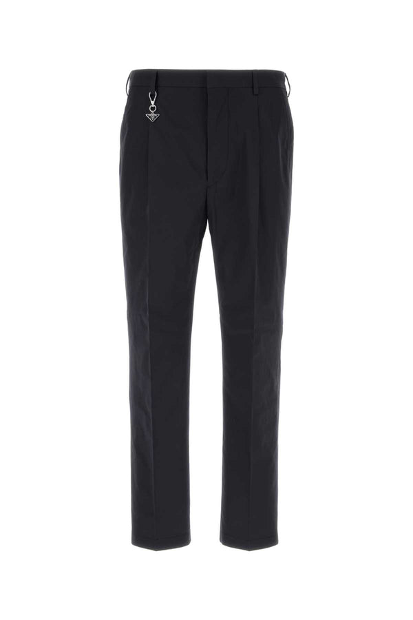 Prada 100% Cotton trousers in navy
