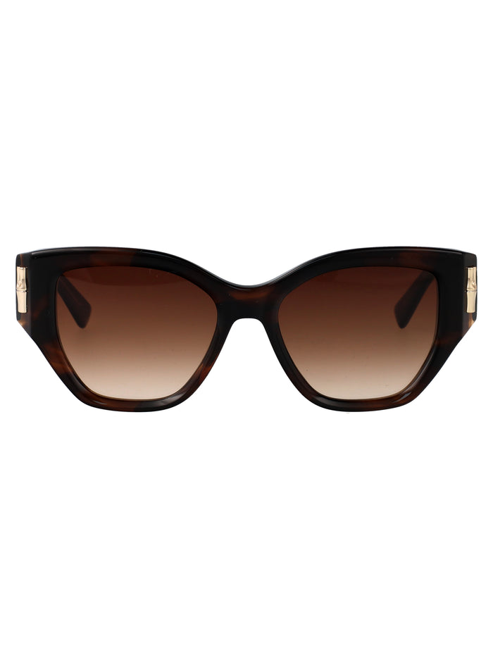 Lo764s 211 Striped Brown Acetate Sunglasses