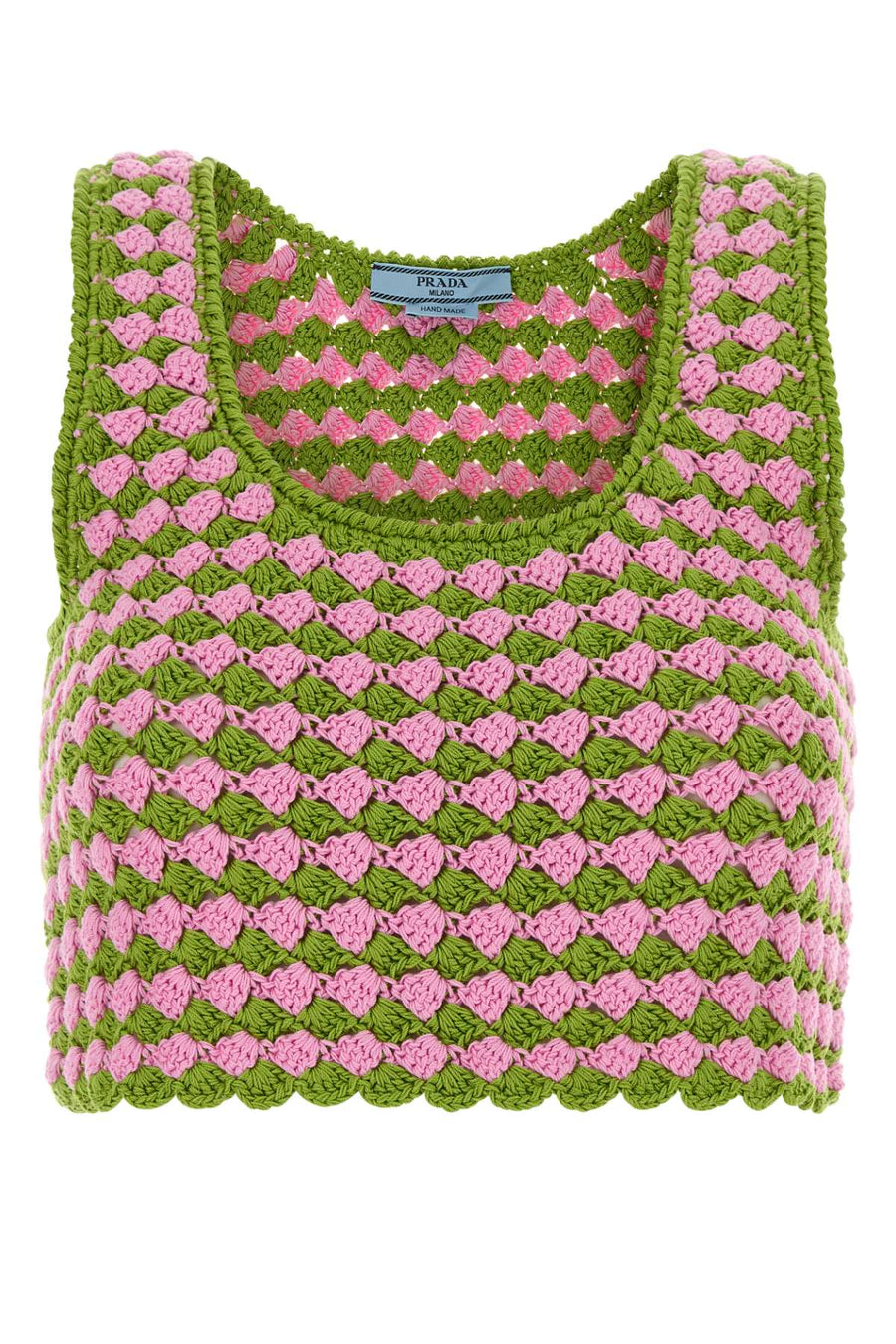 Prada 100% Cotton tank top in green
