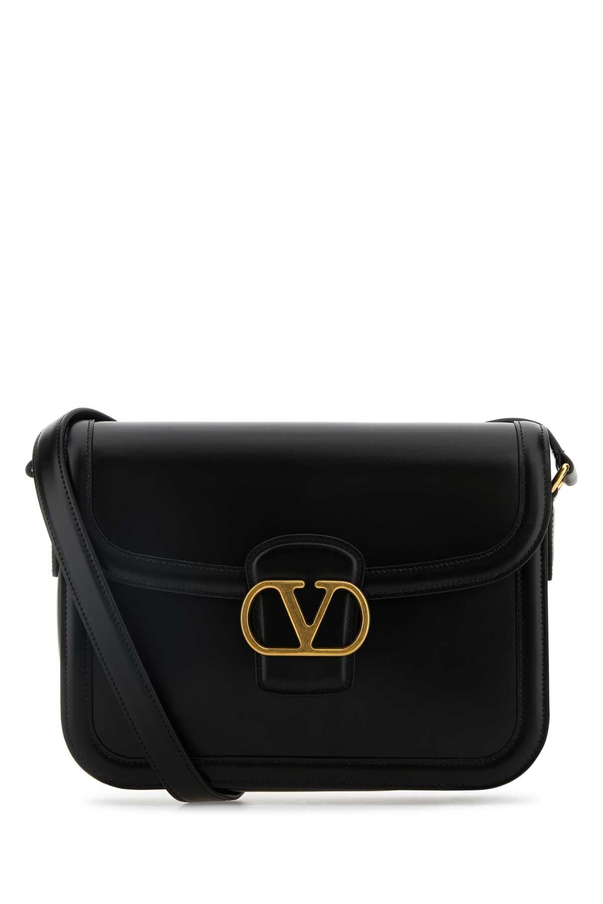 Black Leather 9to5 Shoulder Bag Nero Calf - Bos Taurus Borse A Tracolla