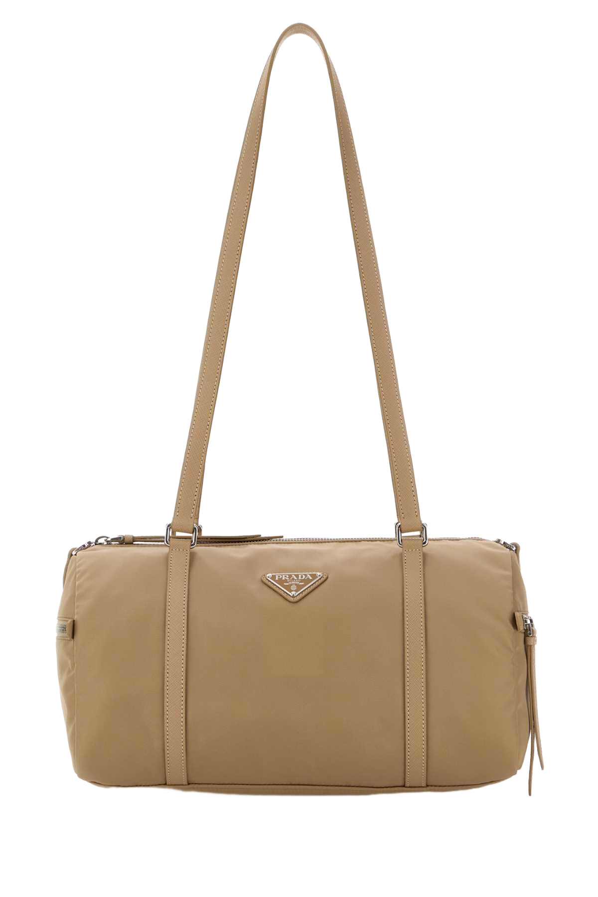 Beige Re-Nylon Large Shoulder Bag Cammello 1 Borse A Mano