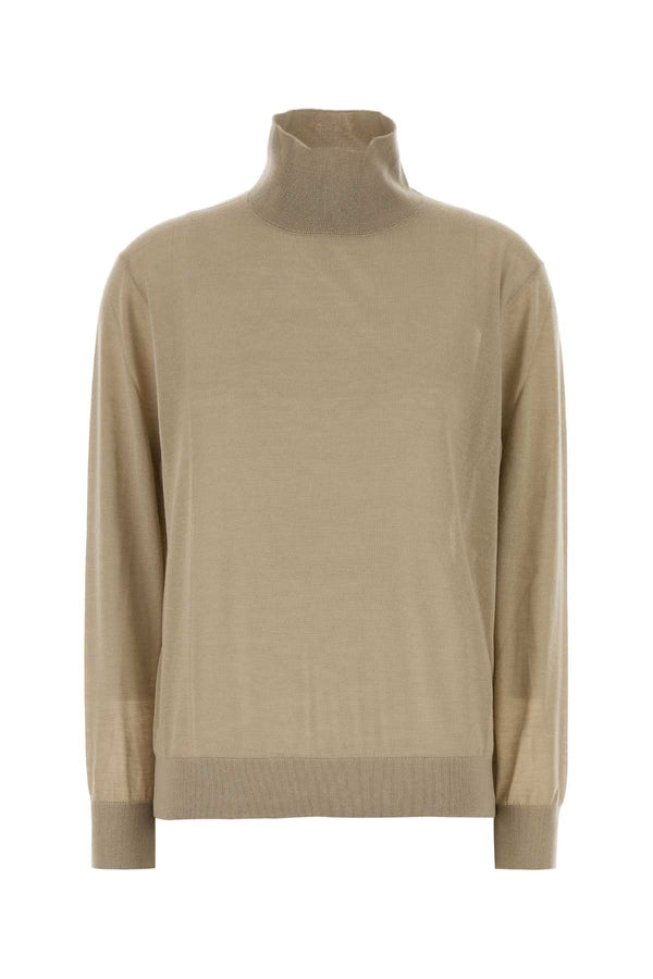 The Row 70% Cashmere 30% Silk sweater in taupe
