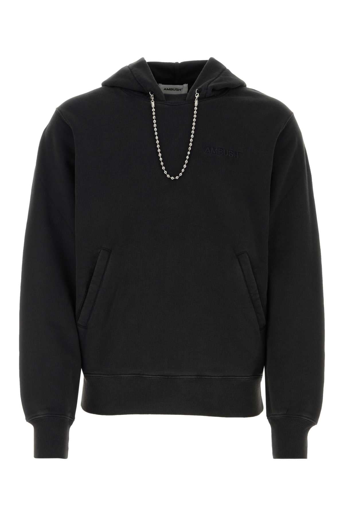 Black Cotton Oversize Sweatshirt Tapshoe Exterior: Felpe