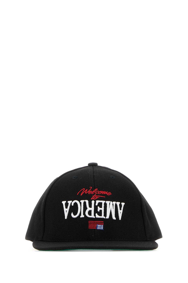 Black Canvas Baseball Cap Exterior: Polyester Cappelli