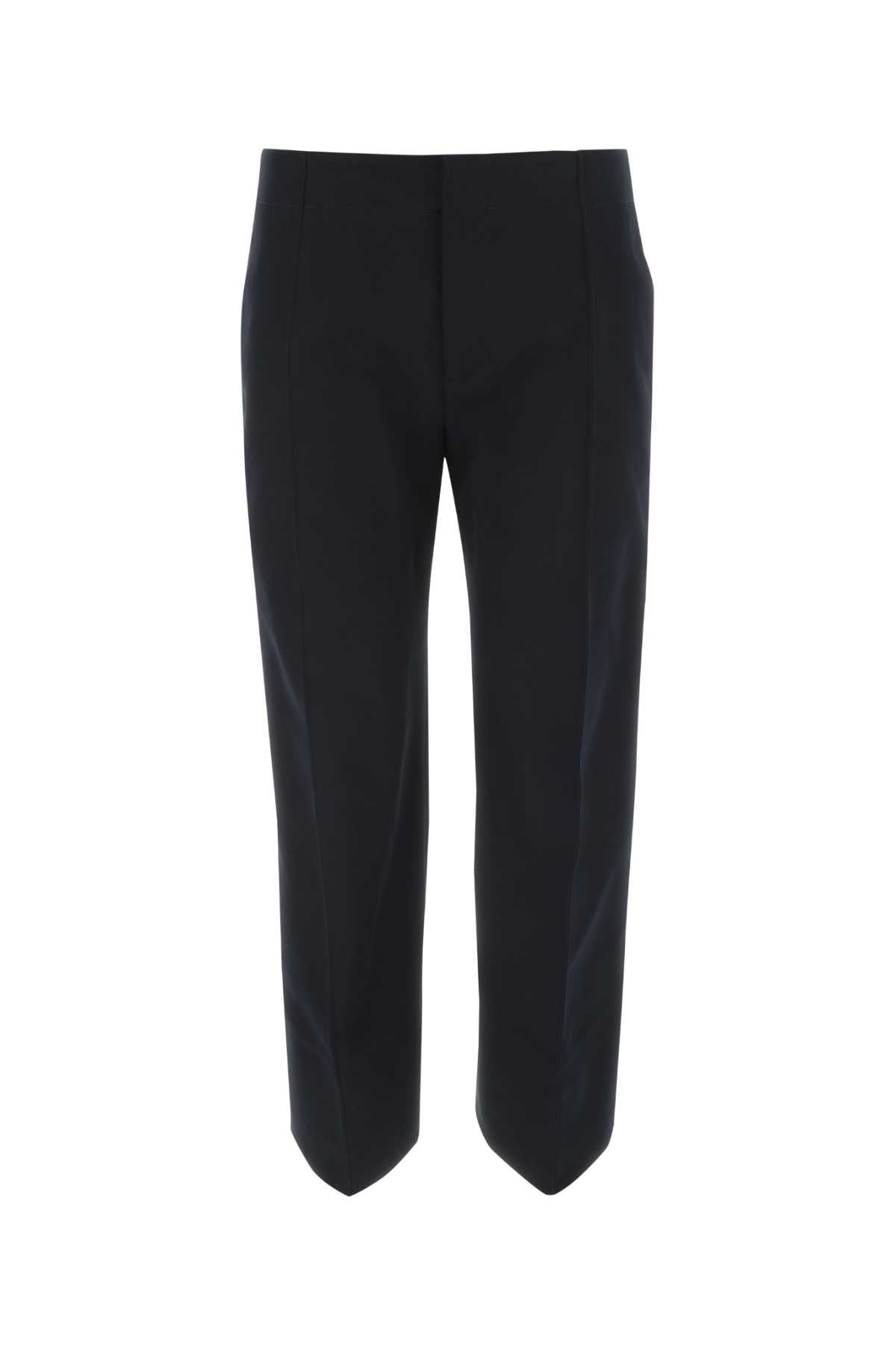 Midnight Blue Cotton Cropped Cut Pant 4020 Exterior: Pantaloni