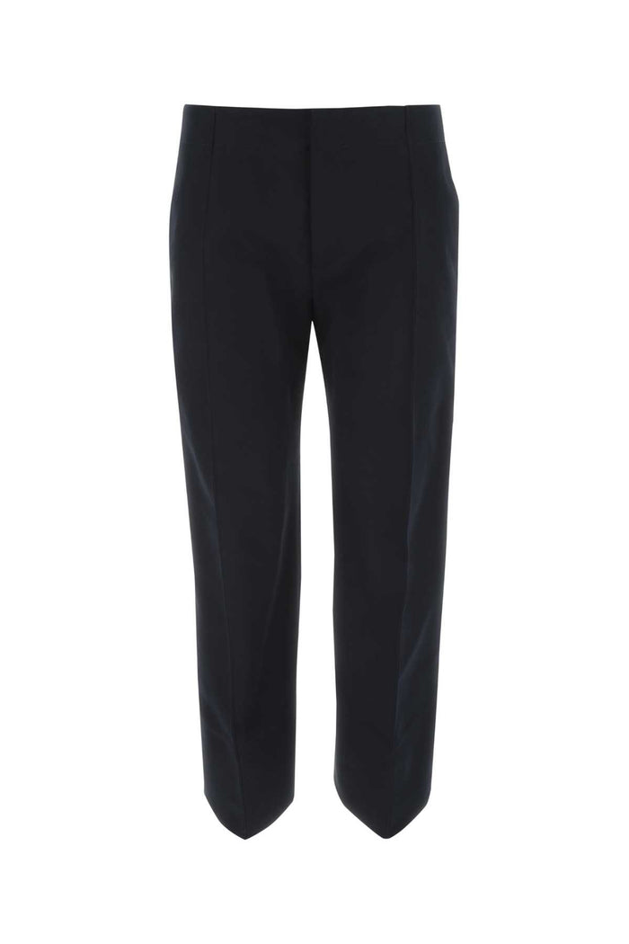 Midnight Blue Cotton Cropped Cut Pant 4020 Exterior: Pantaloni