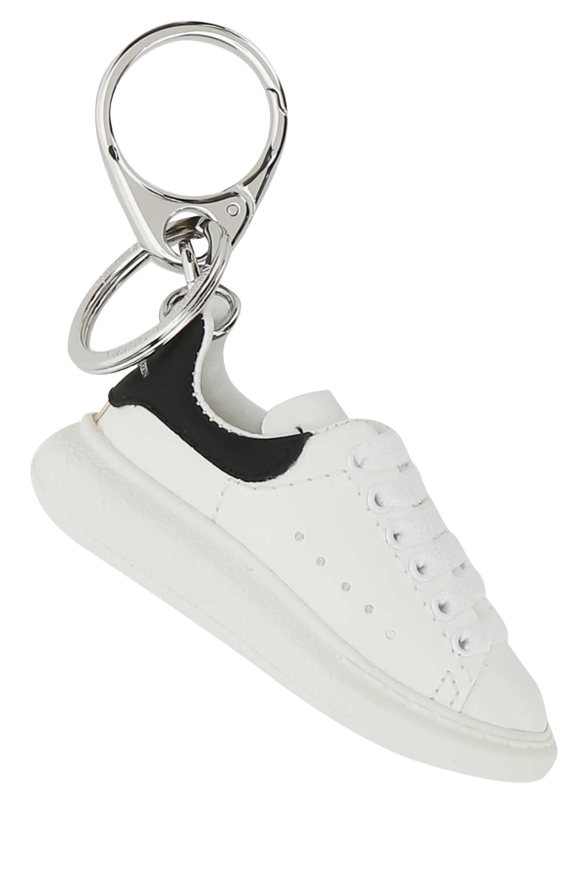 White Leather Key Ring 9074 Portachiavi
