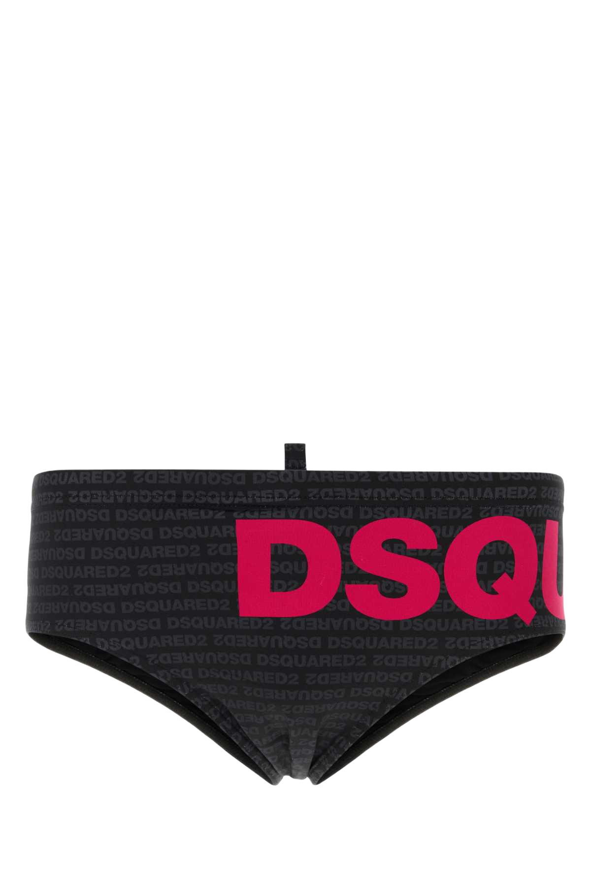 Printed Stretch Nylon Swimming Brief Black Exterior: Elastane Costumi Da Bagno