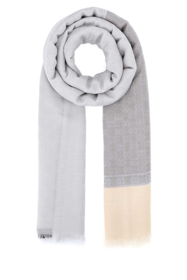 Gucci Walzer 50% Cashmere scarf in gray