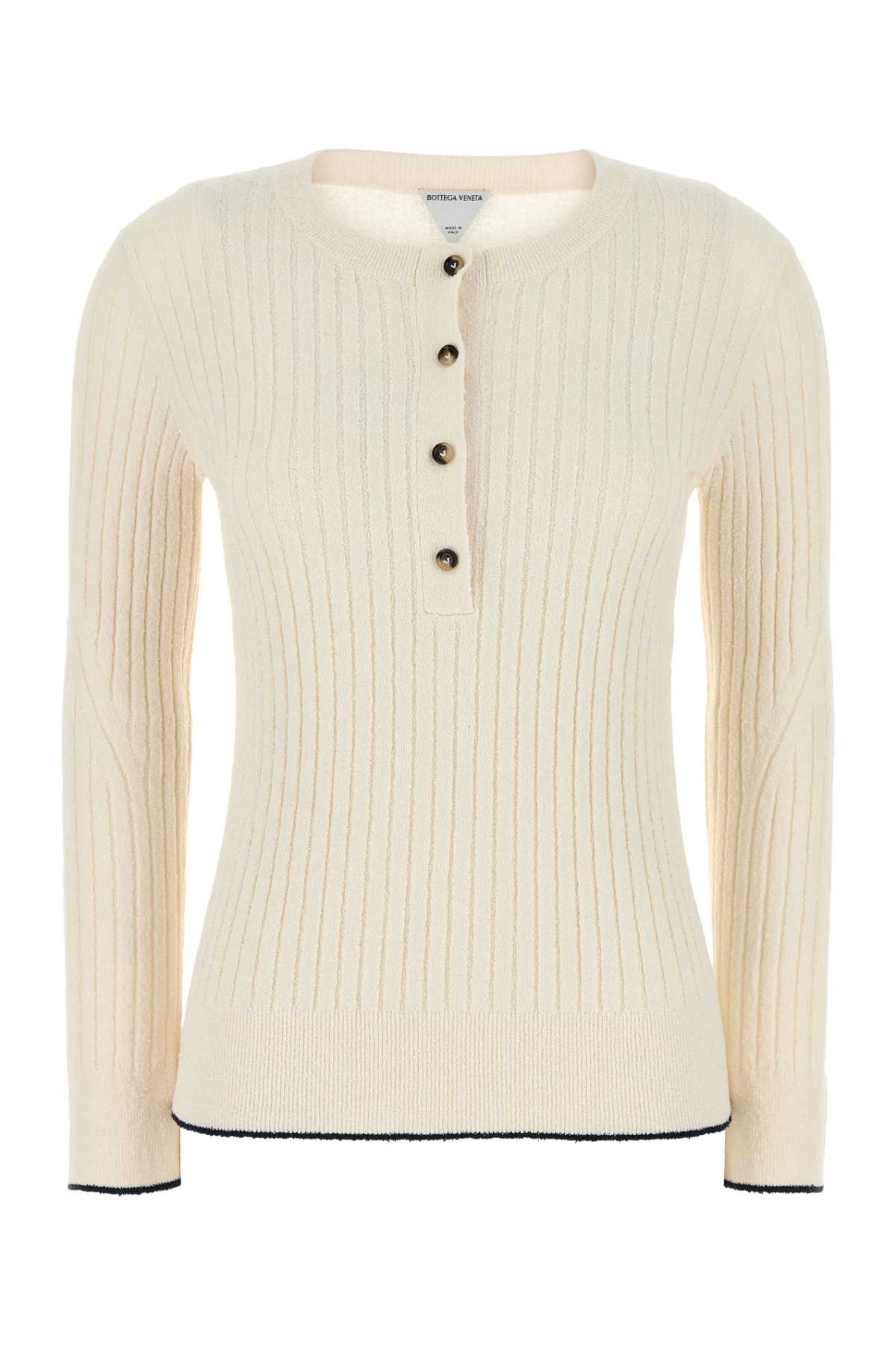 Ivory Bouclã© Top White Exterior: Cotton Nylon Maglie