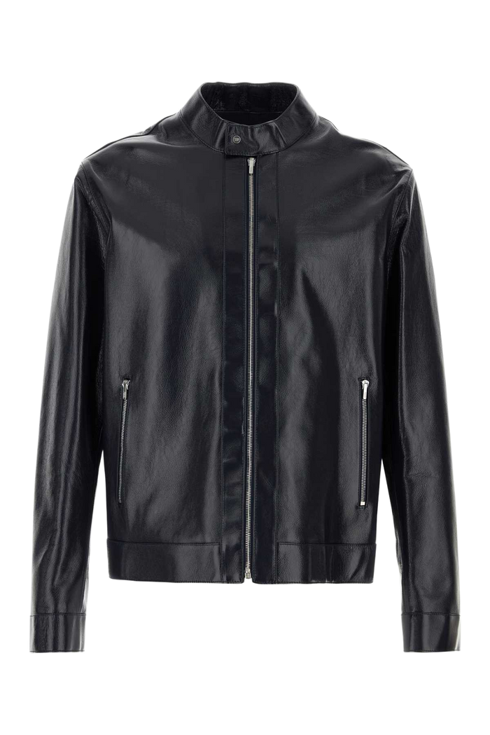 Midnight Blue Leather Jacket Blueberry Giacche In Pelle