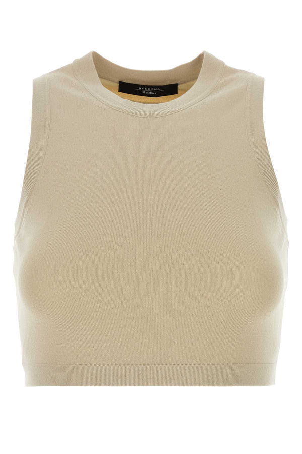 Weekend 70% Viscose 30% Polyester tank top in beige