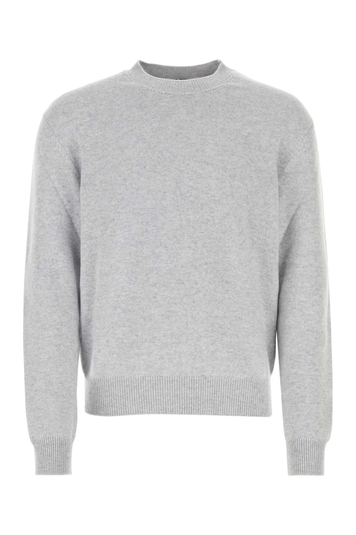 Melange Grey Stretch Cashmere Blend Sweater Maglieria