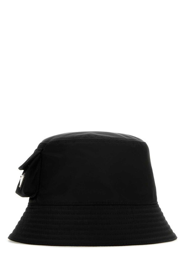 Prada CAPPELLI 100% recycled polyamide bucket hat in black