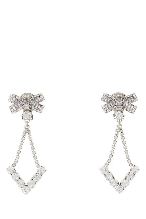 Embellished Metal Earrings Crysilver Orecchini