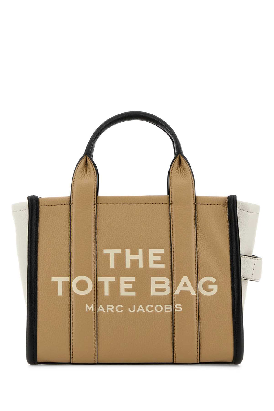 Marc Jacobs Mano Exterior: 100% Bovine leather; Lining: 100% Leather; Finishing: Silver metal tote bag in beige