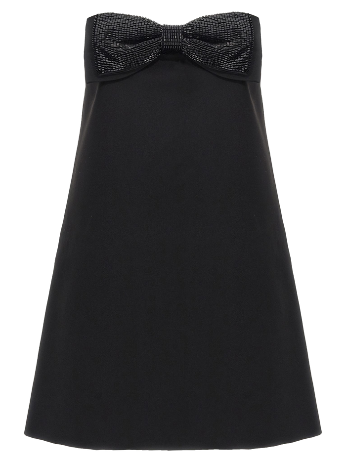 Black Crepe Bandeau Mini dress Polyester