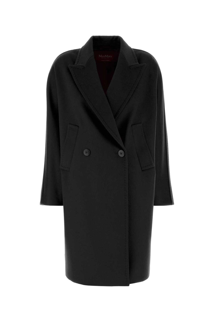 Mm Studio Exterior: 100% Virgin wool; Lining: 100% Viscose coat in black