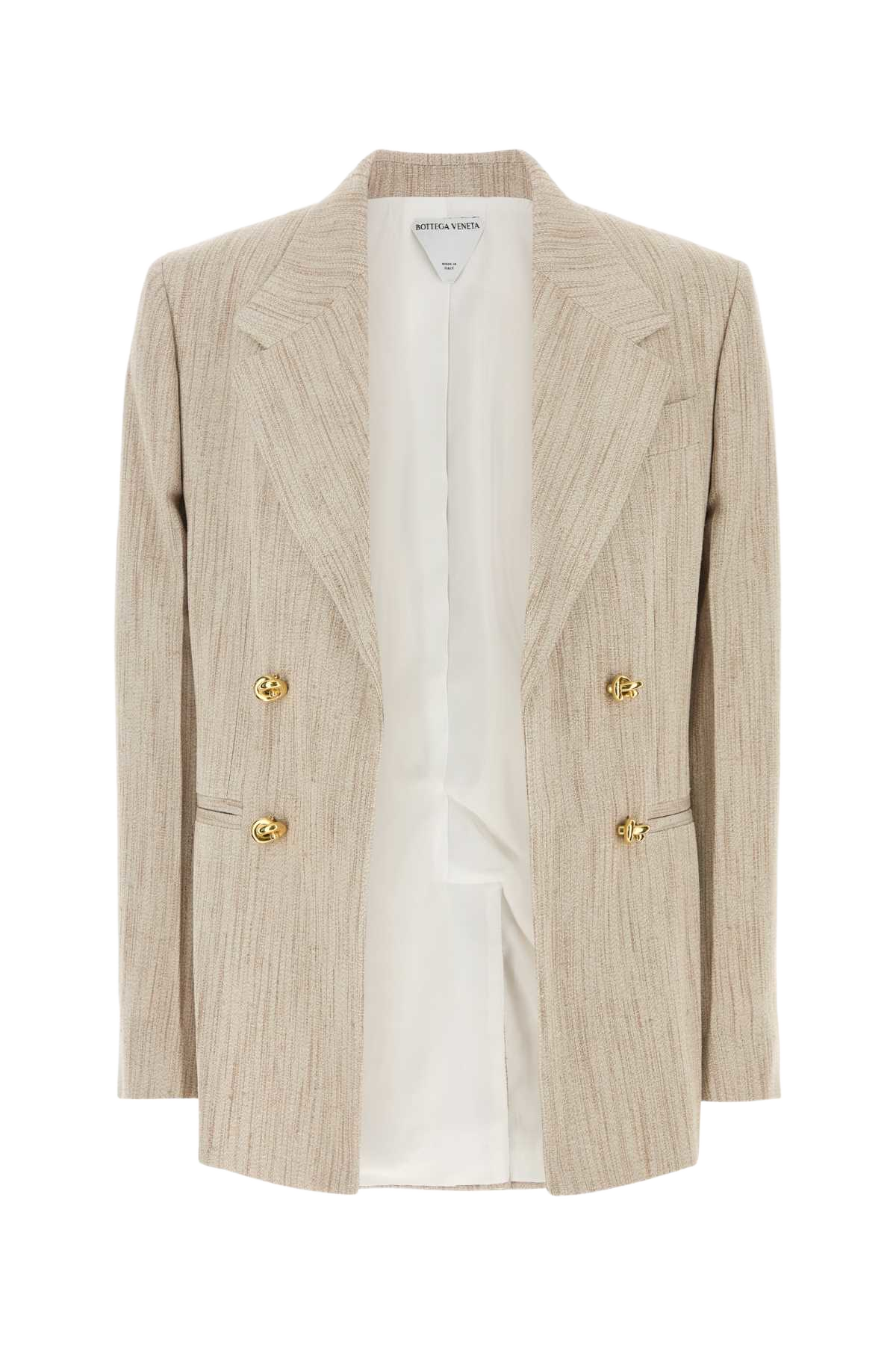 Melange Sand Viscose Blend Blazer Greyputty Giacche E Gilet