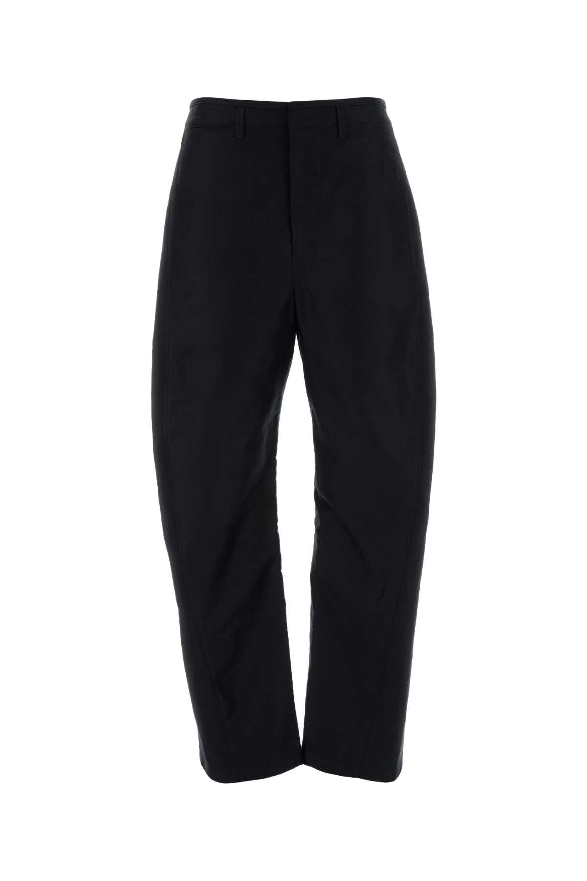 Black Cotton Wide-Leg Pant Urchin Exterior: Pantaloni