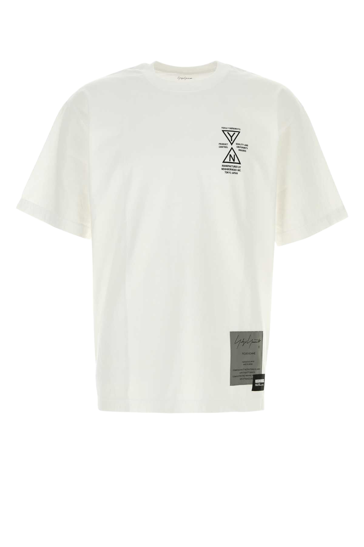 White Cotton Yohji Yamamoto X Neighborhood T-Shirt Grey Exterior