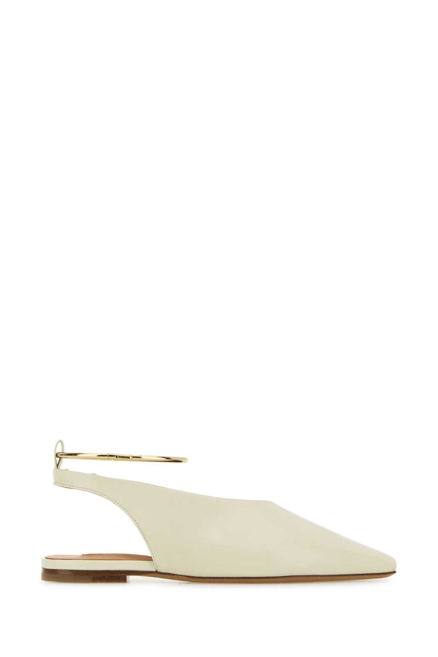 Jil Sander Kid leather upper heel in beige