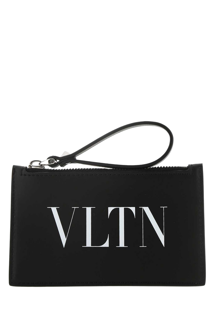 Black Leather Card Holder Nerbia Portafogli