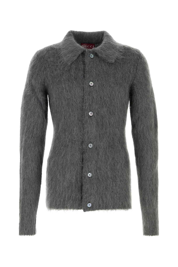 Gucci Cardigan 67% Mohair 28% Nylon 5% Wool cardigan in gray