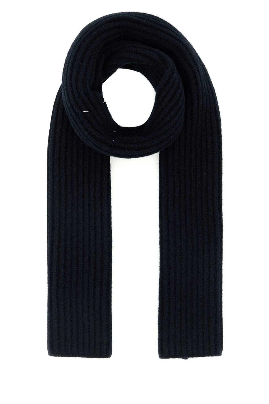 Maison Margiela 100% Virgin wool scarf in navy