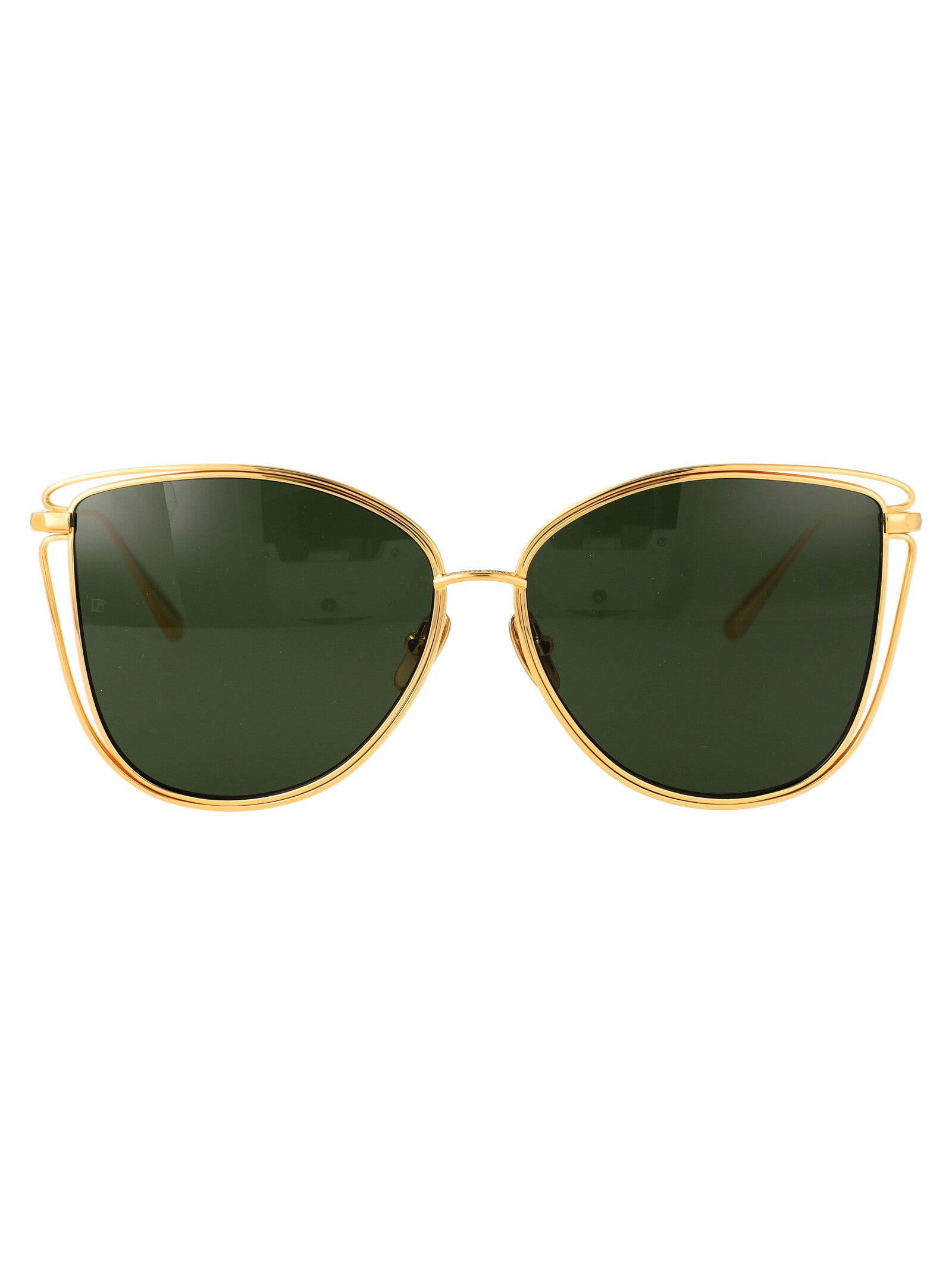 Dinah Yellowgold/green Titanium Sunglasses