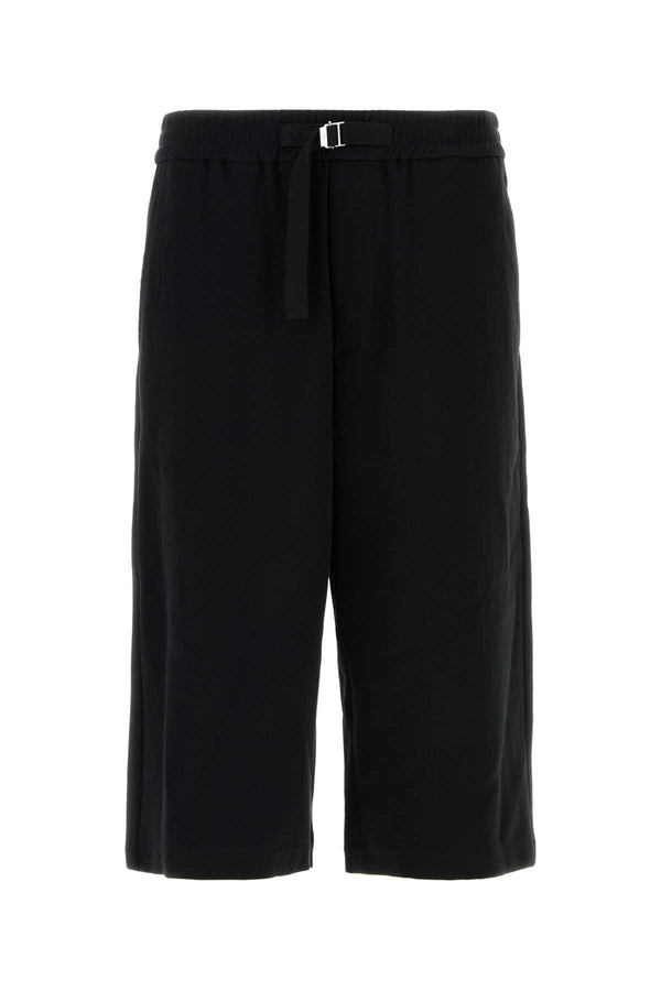 AMI Paris Shorts 100% Cotton bermuda shorts in black