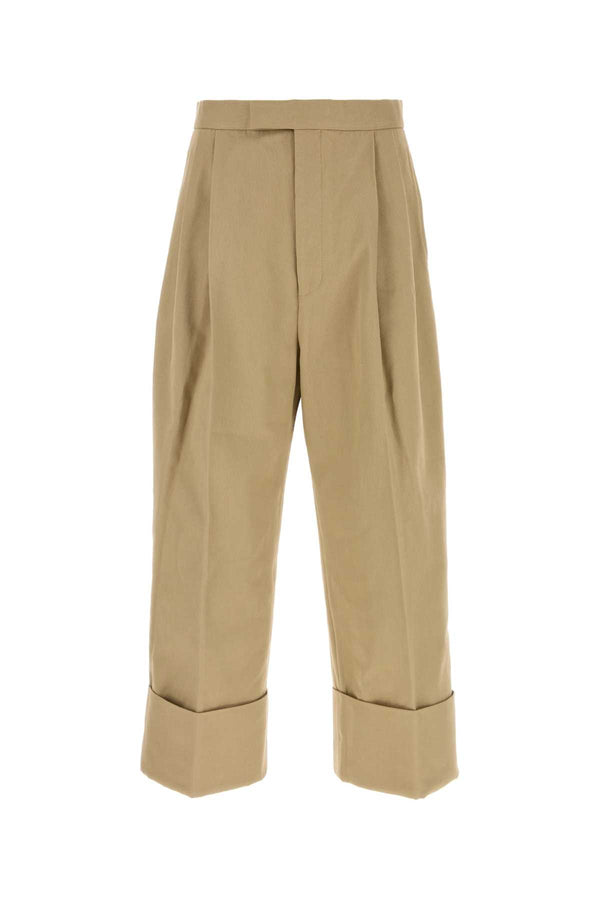 Thom Browne 100% Cotton trousers in beige