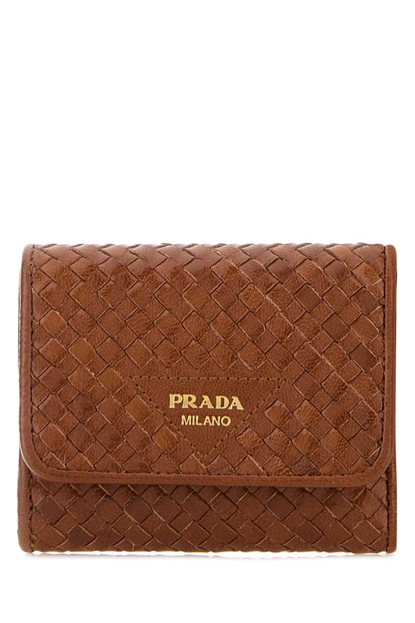 Prada Exterior: 100% Leather wallet in brown