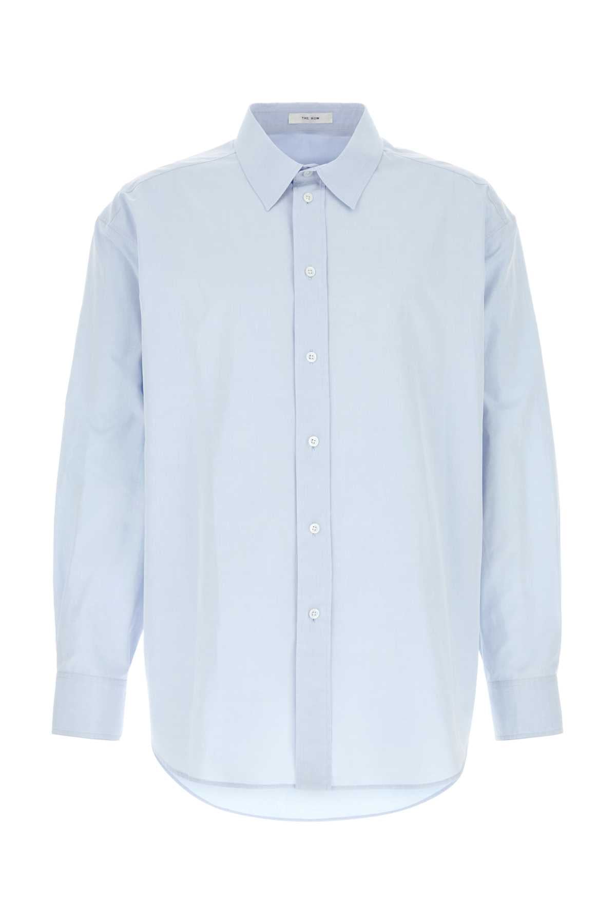Powder Blue Poplin Granada Shirt Lightskyblue Exterior: Cotton Camicie