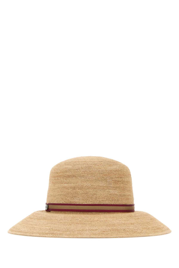 Straw Colombia Hat Naturalecintaarigheciclamo/biber Exterior: Cappelli
