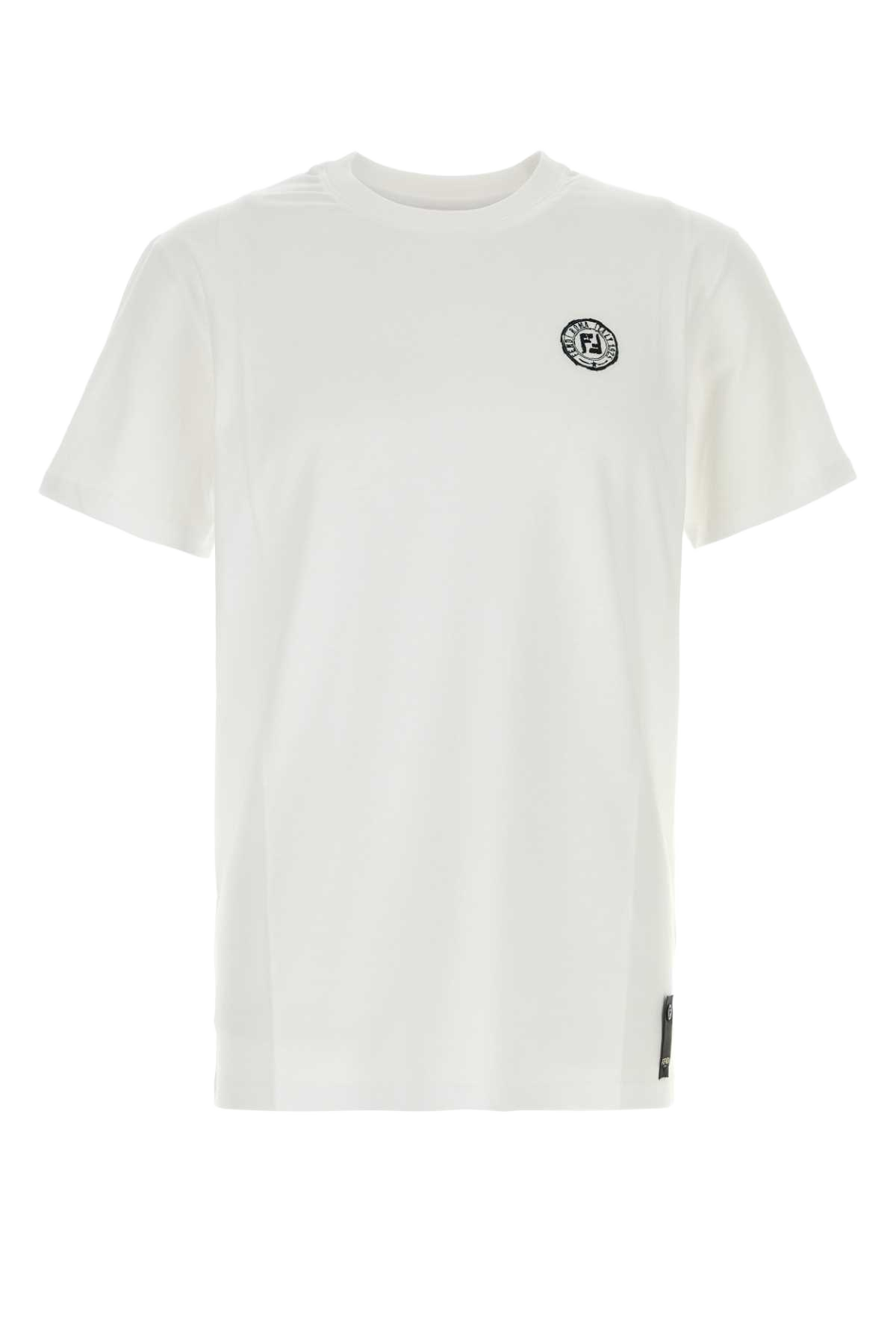 White Cotton T-Shirt Bianco Exterior